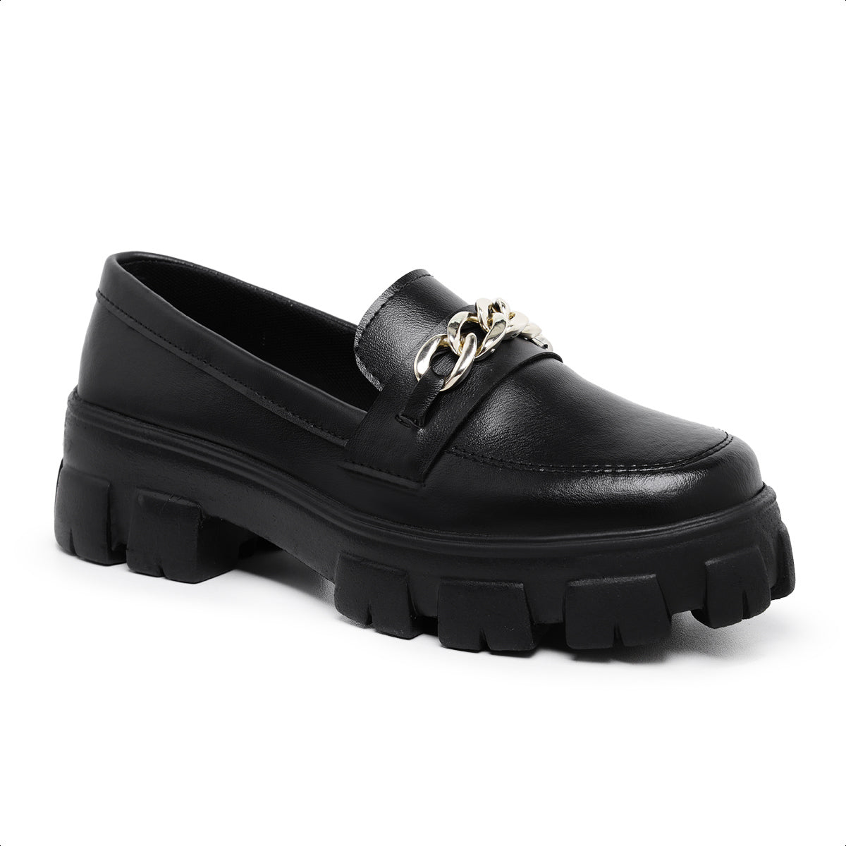 Sapato Mocassim Feminino Oxford Tratorado Preto - Rosária