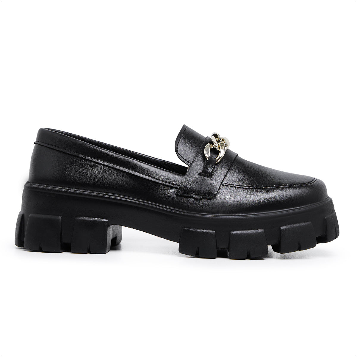 Sapato Mocassim Feminino Oxford Tratorado Preto - Rosária